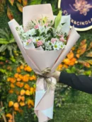 Lilyum Ada Karanfilli Buket