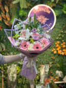 Pembe Lila Renk Cümbüşü Buket