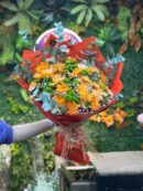 Turuncu Ahenk Kasımpatı Buketi