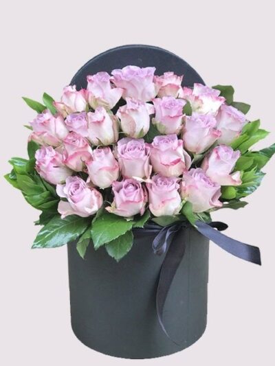 Kutuda 21'li Lila Gül Tasarımı