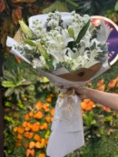 Beyaz Lilyum & Şebboy Buketi