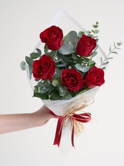 5'li Kırmızı Gül Buketi
