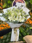 Lilyum Beyaz Gül Buketi