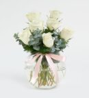 Cam Akvaryumda 7 Beyaz Gül