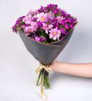 Mor Renkli Karışık Papatya Buketi