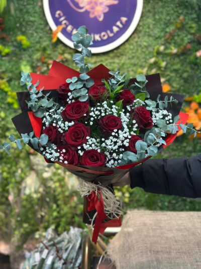 11'li Kırmızı Gül Buketi