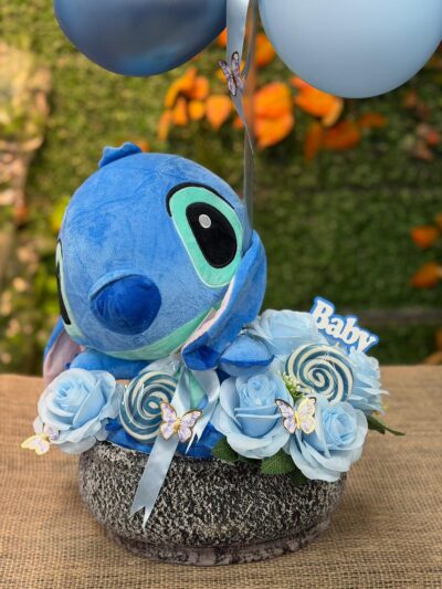Özel Tasarım Stitch Bobo Balon Mavi