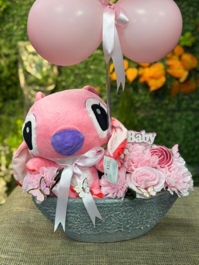 Özel Tasarım Stitch Bobo Balon Pembe