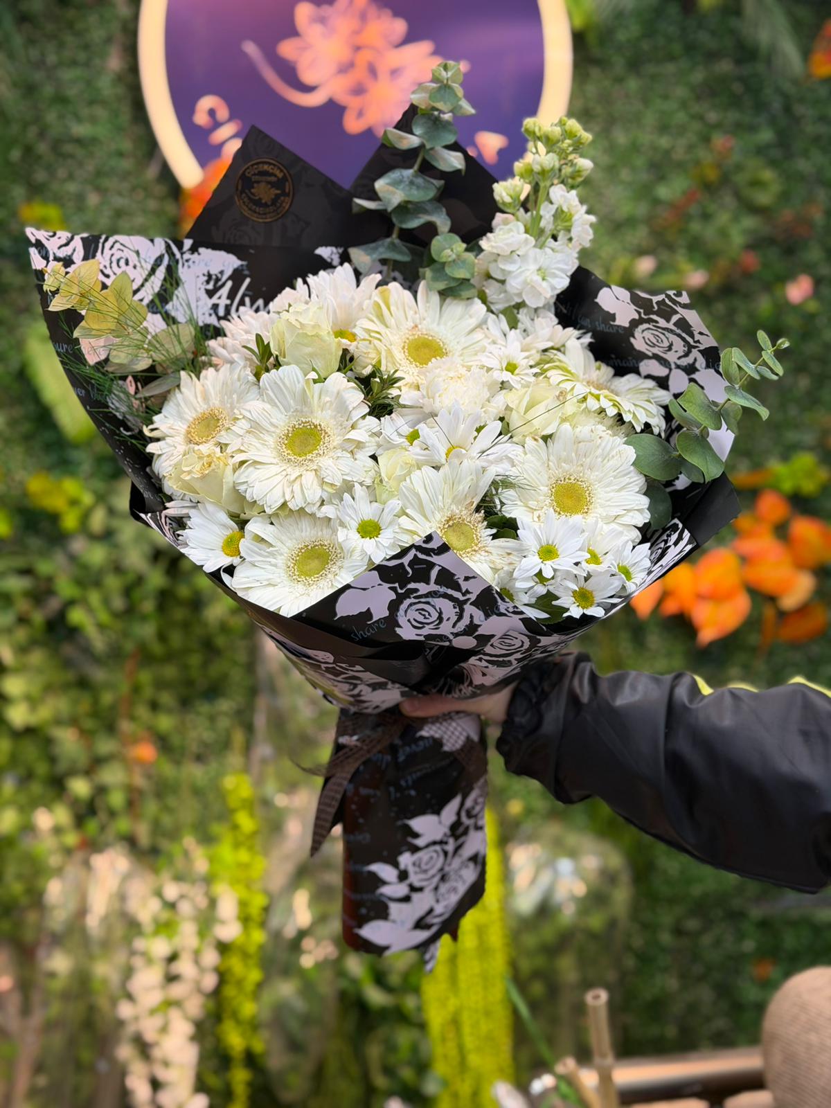 Beyaz Gerbera Papatya Buketi