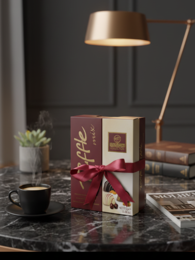 Elit Gourmet Collection Truffle Çikolata [ Badem Krema Dolgulu Bitter, Karamel Dolgulu Sütlü, Vişne Parçacıklı Beyaz Çikolata ]