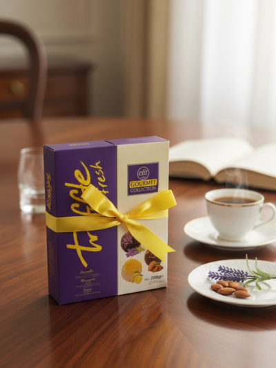 Elit Gourmet Collection Truffle Çikolata [ Lavanta Bitter, Badem Ezmeli Sütlü, Limonlu Beyaz Çikolata ]
