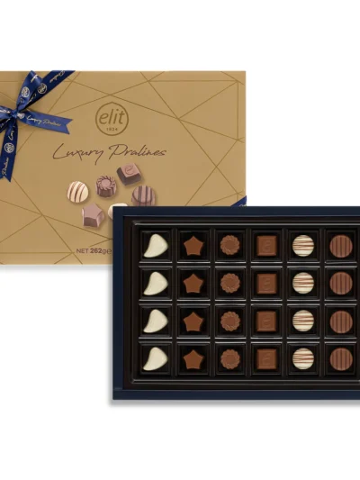 Elit Luxury Praline Spesiyal Çikolata Altın Kutu